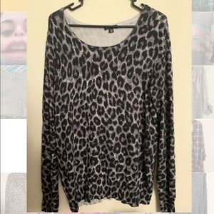 Large soft leopard sweater